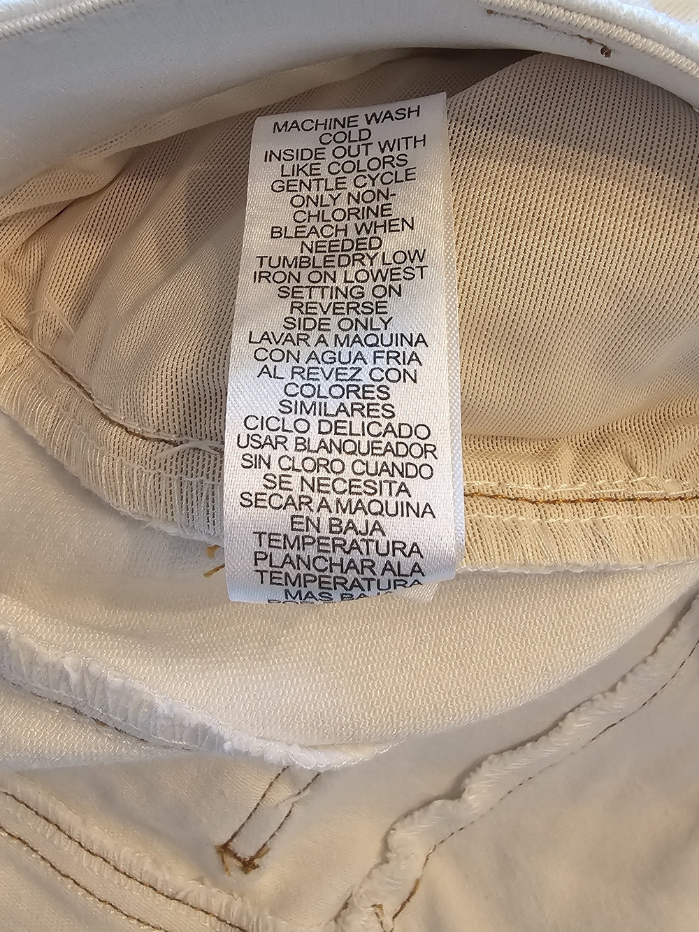 Democracy Off-White Cropped Straight Wide-Leg Jeans Women's Sz 10 NWT - Picture 6 of 8